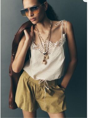 Anthropologie & Layered Bare Lace Cami Tank Top M